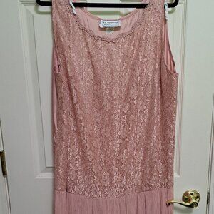 SL Fashions Pink Dropped Waist Dress